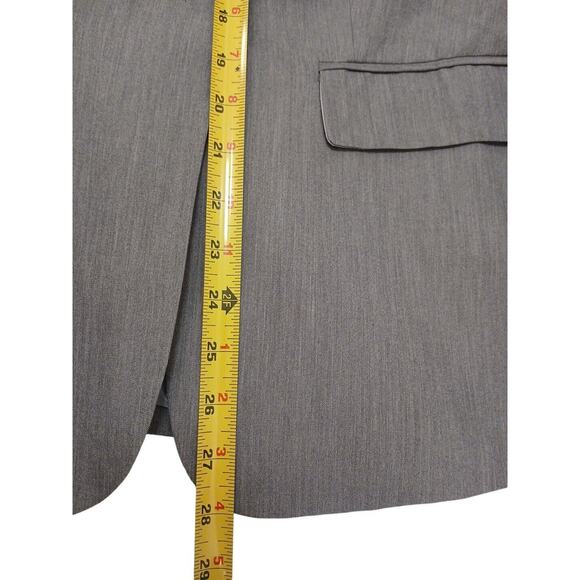 Cicy Bell Blazer Sz M Gray Business Casual One Button Pockets Classic Career New - Picture 12 of 16